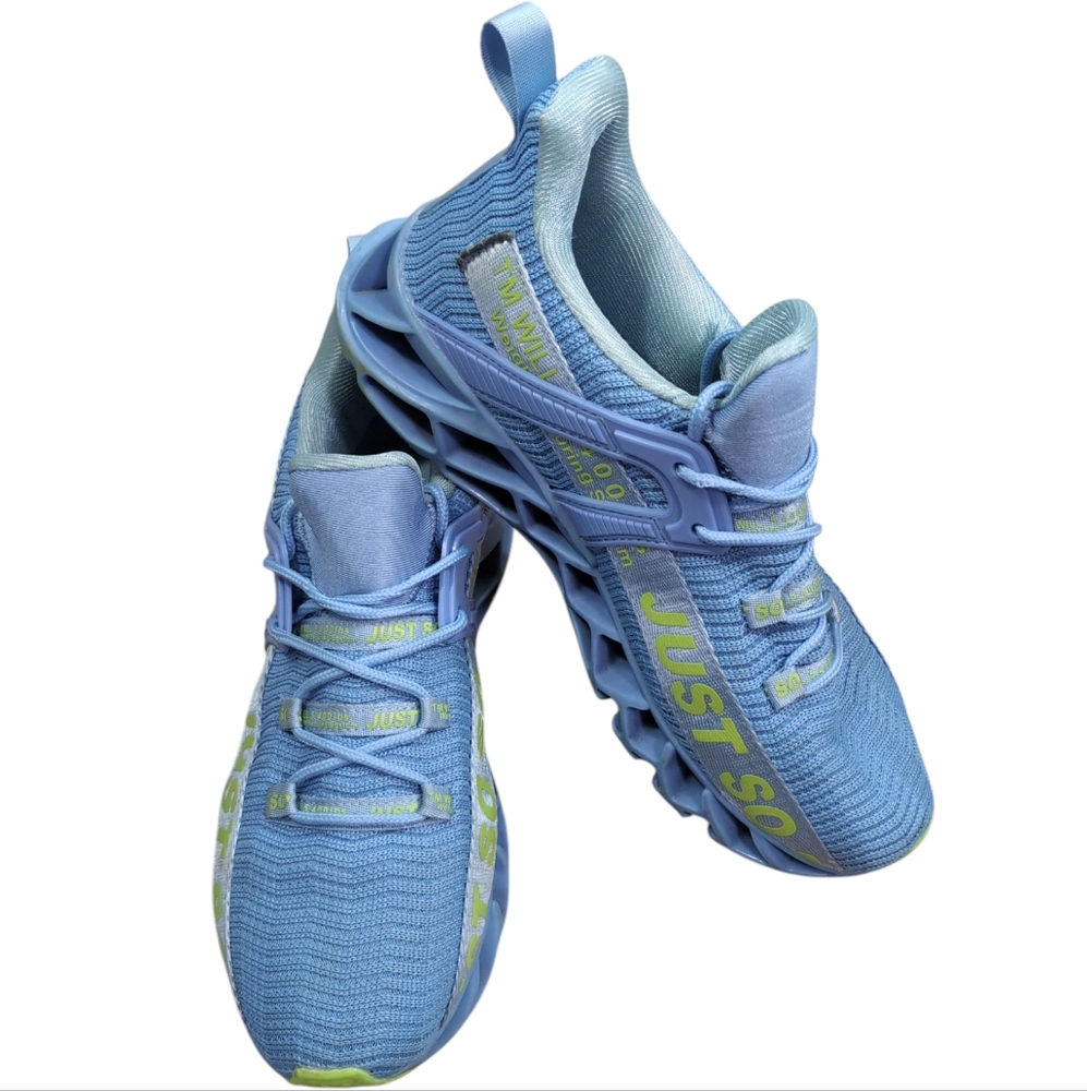 Just So So Sneakers, Running Gym Shoes, Light Blue Size 41